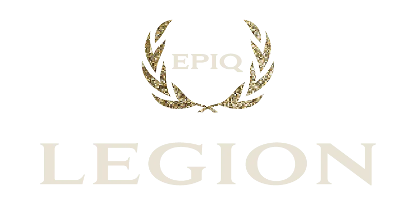 Legion stacked tan and gold logo